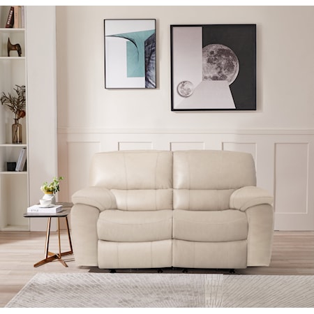 Dual Leather Reclining Loveseat