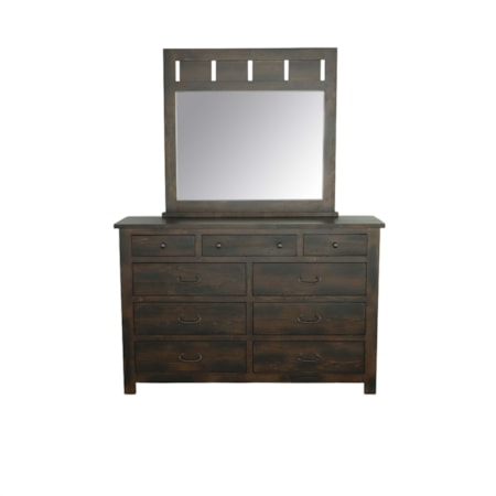 9-Drawer Dresser &amp; Mirror