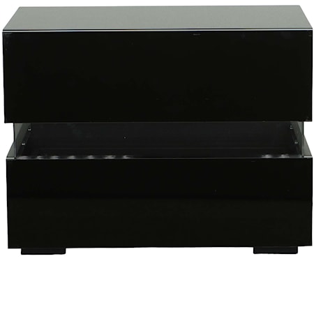 Contemporary Nightstand with LED Lighting