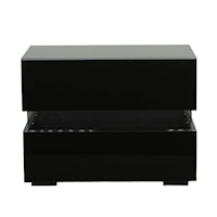 Contemporary Nightstand with LED Lighting
