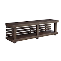 Transitional 82" TV Console with Slat Design