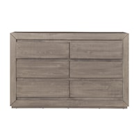 Transitional 6-Drawer Double Dresser