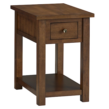 Chairside Table with Drawer and Shelf