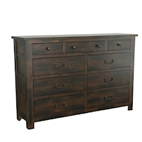 Traditional 9 Drawer Dresser with
