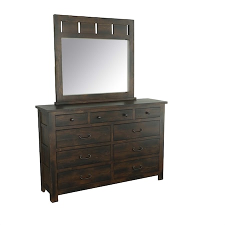 9-Drawer Dresser & Mirror