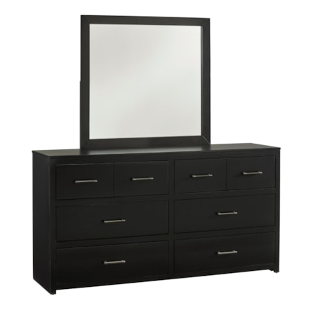 2-Piece Dresser and Mirror Set