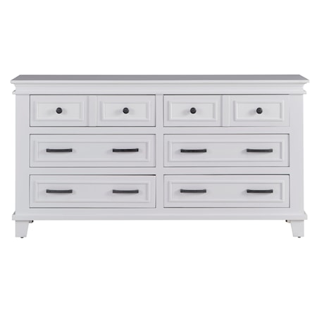 6 Drawer Dresser with Tapered Legs