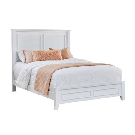 Queen Panel Bed with Low Profile Footboard