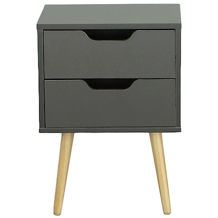 Contemporary 2-Drawer Nightstand