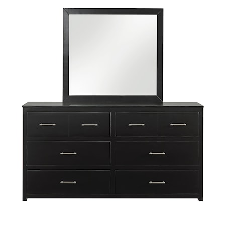 2-Piece Dresser and Mirror Set