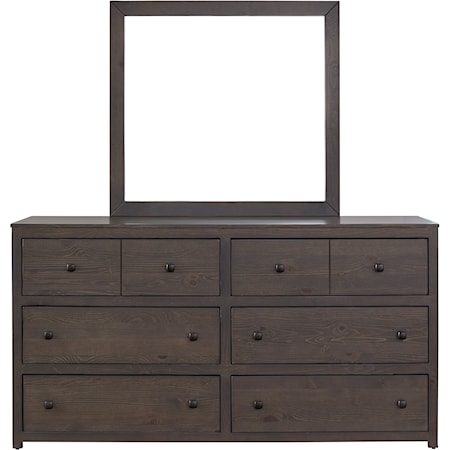 6-Drawer Dresser and Mirror