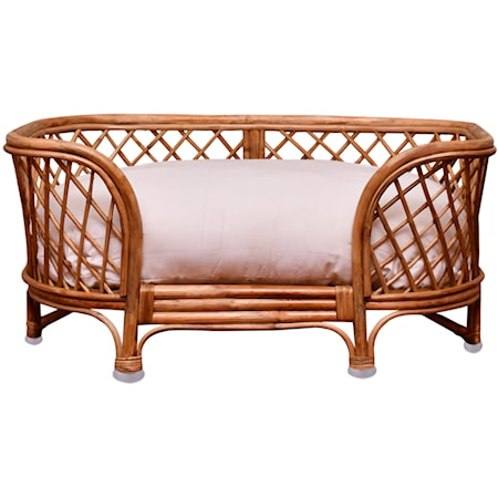 Transitional Rattan Pet Bed