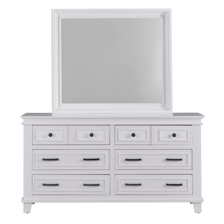 6 Drawer Dresser and Mirror