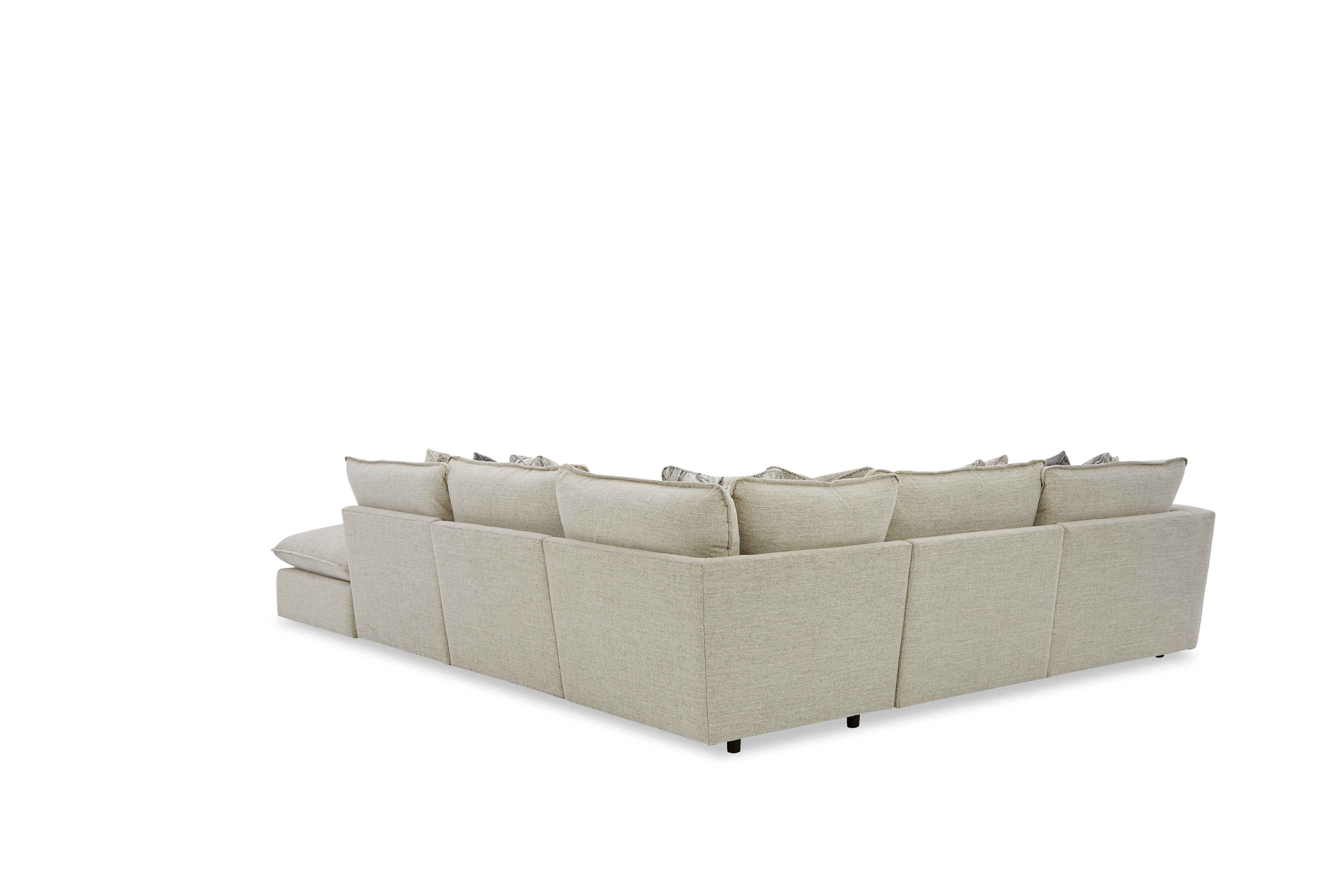 Sectional w/ Two Bumper Ottomans &amp; LAF Chair