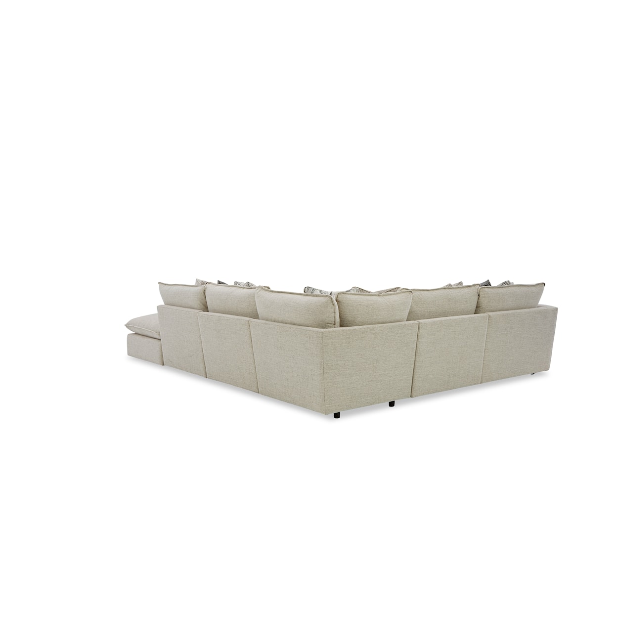 Craftmaster 712741BD Sectional w/ One Bumper Ottoman & LAF Chair