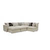 Craftmaster 712741BD Sectional w/ Two Bumper Ottomans & LAF Chair