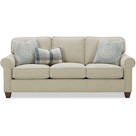 Sofa with Rolled Armrests