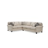 Hickorycraft 717450 5-Seat Sectional Sofa w/ LAF Return Sofa