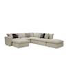 Hickorycraft 712741BD Sectional w/ Two Bumper Ottomans & LAF Chair