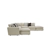 Hickorycraft 712741BD Sectional w/ Two Bumper Ottomans & LAF Chair
