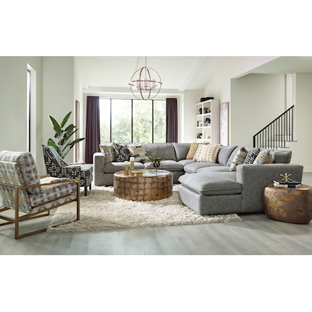 Sectional Sofa with Large Chaise