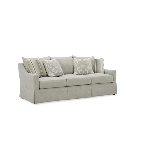 Transitional Sofa with Sloped Track Armrests