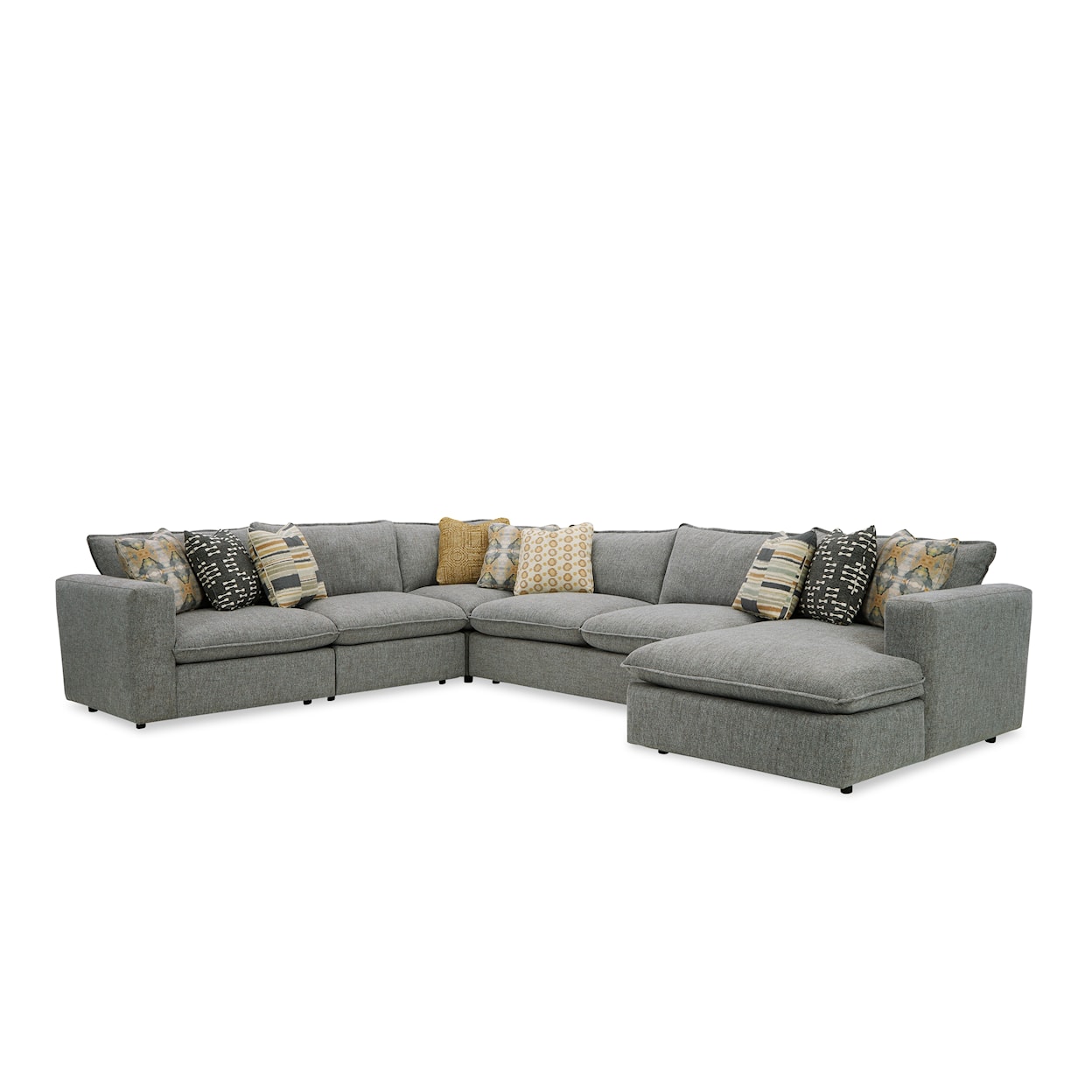 Hickorycraft 712741BD Sectional Sofa with Large Chaise