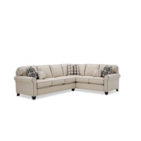 Casual 5-Seat Sectional Sofa w/ RAF Return Sofa