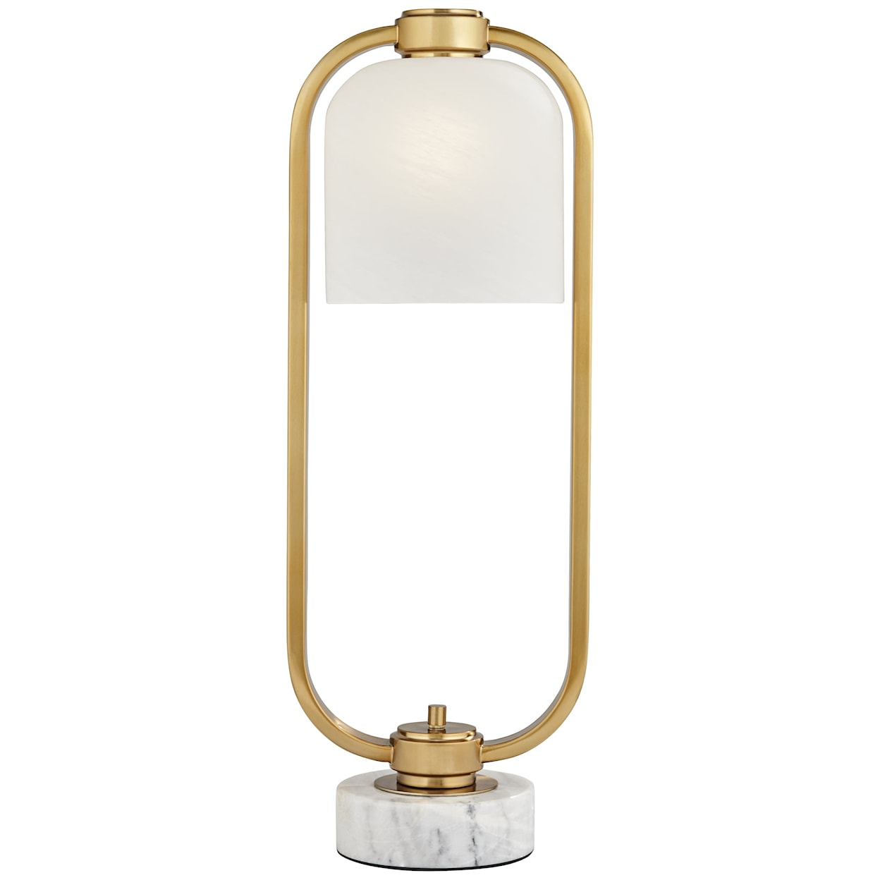 Pacific Coast Lighting Pacific Coast Lighting TL-Oval metal and marble w/glass shade