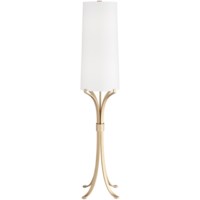 Floor Lamp-Painted gold with tall shade