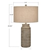 Pacific Coast Lighting Pacific Coast Lighting TL-29" Resin Grey with Pattern