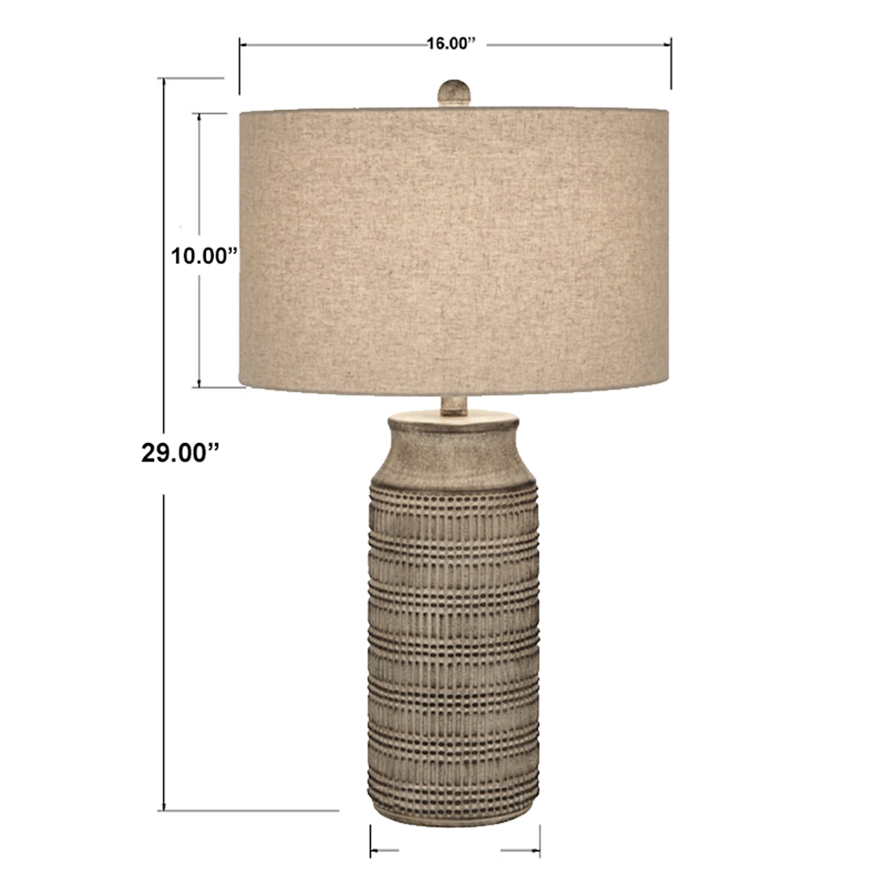 Pacific Coast Lighting Pacific Coast Lighting TL-29" Resin Grey with Pattern