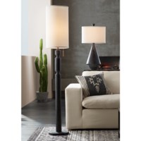 Table Lamp-Poly wood texture pyramid lamp