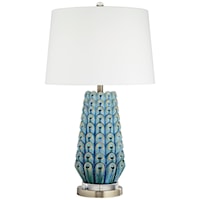 Table Lamp-Decorated blue coral look