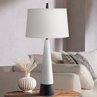 Table Lamp-Tapered Faux Marble