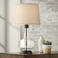 Table Lamp-25" clear glass lamp