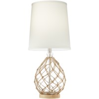 Table Lamp-Clear glass with rope