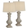 Pacific Coast Lighting Lamp Sets TL-Poly faux wood in grey wash set of 2