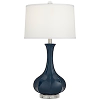 Table Lamp-Ceramic blue finish
