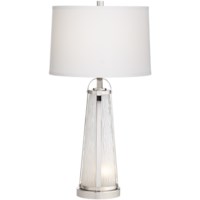 Table Lamp- Metal and Textured Glass