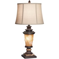 Table Lamp-Poly pine cone glow with nitelite