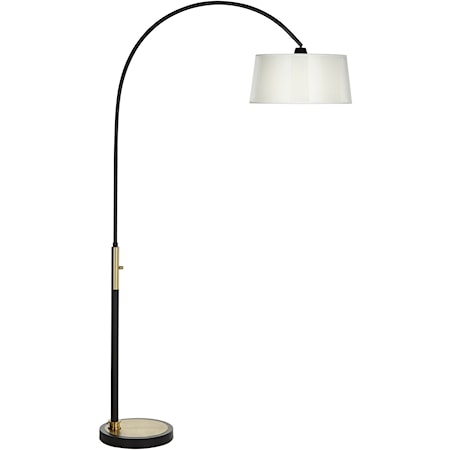 FL-Arc Lamp in Matte Black