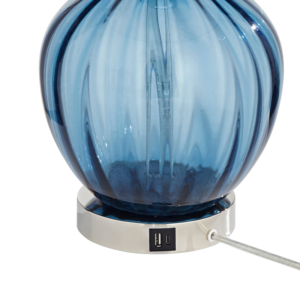 Pacific Coast Lighting Pacific Coast Lighting TL-28.27" Blue Glass Table Lamp