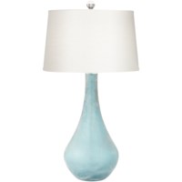 Table Lamp-Glass ice teal blue finish