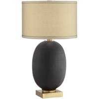 Table Lamp-Poly and Metal in Black and Gold