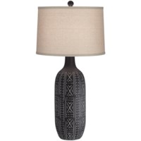 Table Lamp-Poly charcoal with white