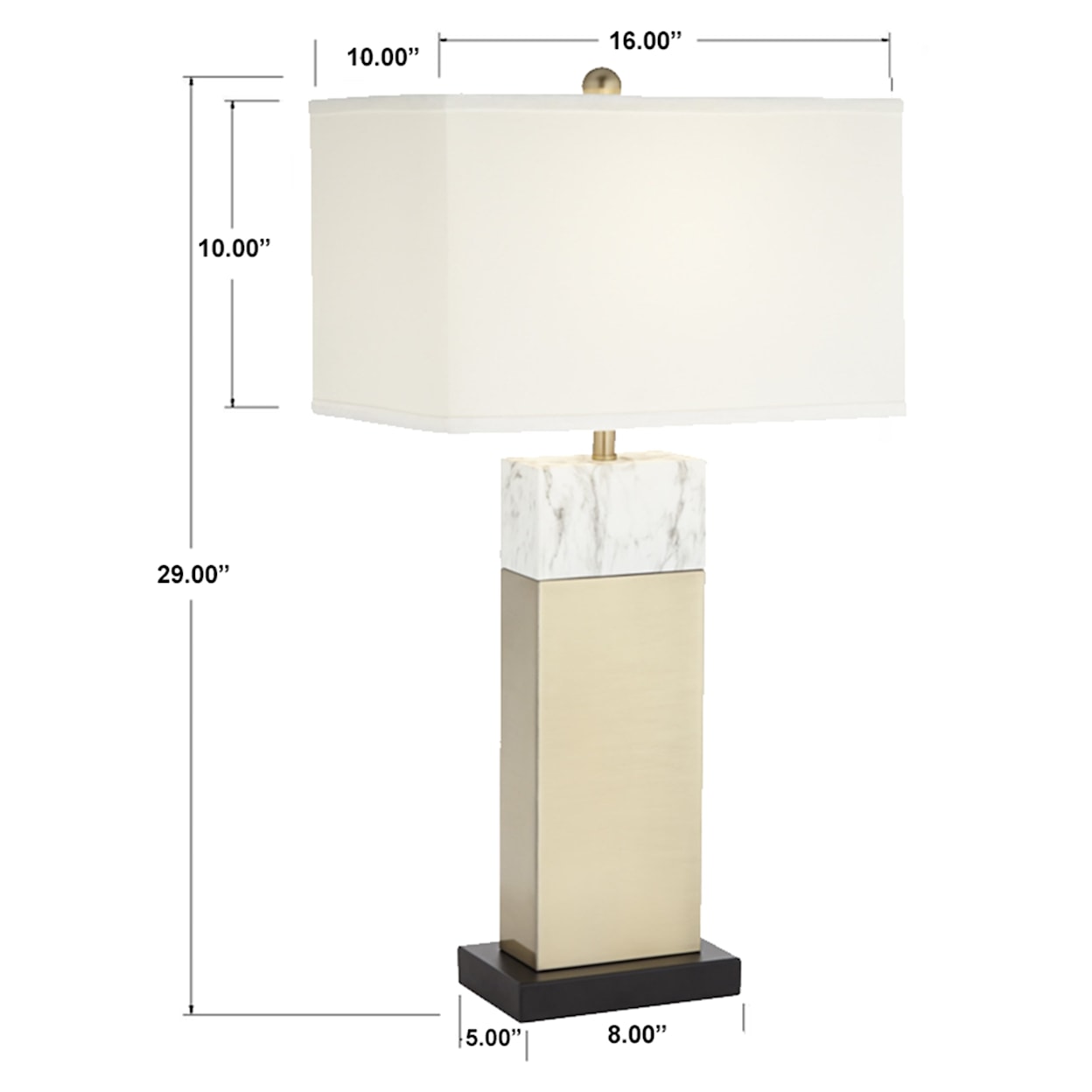 Pacific Coast Lighting Pacific Coast Lighting TL-Faux Marble and Gold Finish