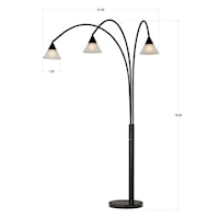 Floor Lamp-Arc lamp metal dark bronze