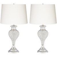 Table Lamp-Chrome and glass crystals set of 2