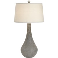 Table Lamp-Dark ash grey glass lamp